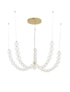 Hanglamp Perla 118cm Goud 3000K Dimbaar