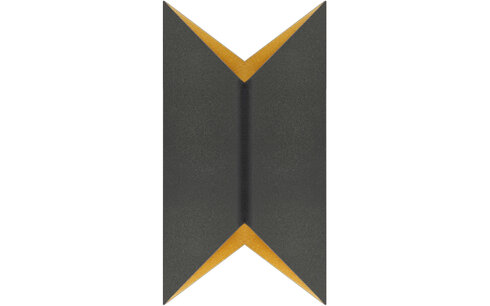 Wandlamp Crown Zwart/Goud 