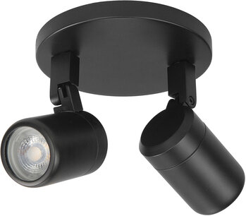 Opbouwspot IP44 Rain 2 Rond Zwart