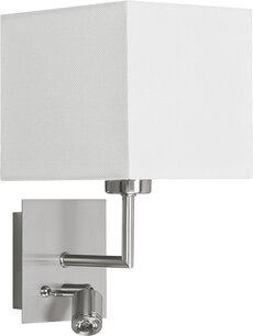 Wandlamp Hotel Staal/Wit Wandlamp Hotel Staal/Wit