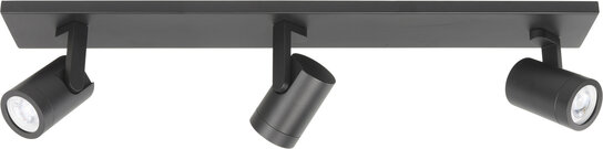 Opbouwspot Halo 3 Recht Zwart