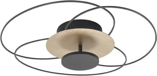 Plafondlamp Fiore Zwart/Goud