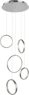 Hanglamp Olympia 5 Rond Staal Hanglamp Olympia 5 Rond Staal