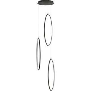 Hanglamp Olympia 3 Rond Zwart Hanglamp Olympia 3 Rond Zwart