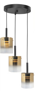 Hanglamp Salerno 3 Amber Hanglamp Salerno 3 Amber