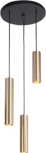 Hanglamp Perugia 3 Rond Goud Hanglamp Perugia 3 Rond Goud