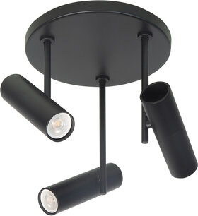 Opbouwspot Trend 3 Rond Zwart