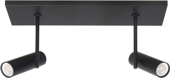 Opbouwspot Trend 2 Recht Zwart