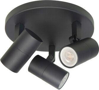 Opbouwspot Piccolo 3 Rond Zwart