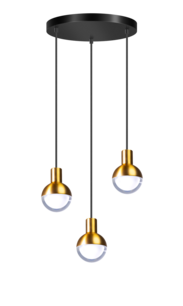 Hanglamp Drop 3 Zwart/Messing
