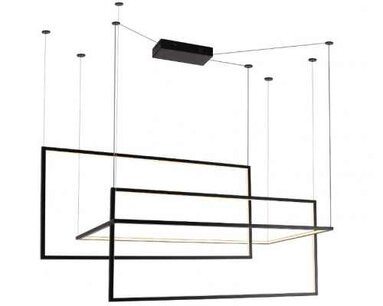 MAXLIGHT P0271D  Hanglamp GEOMETRIC Zwart Dimbaar