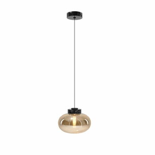 MAXLIGHT P0516  Hanglamp MOONSTONE Amber GLASS+Zwart MARBLE