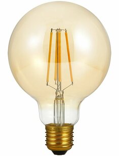 LED E27 Fila Globe G95x135 230V 350Lm 4W 822 AC Gold Dim