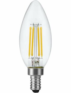 LED E12 Fila Candle C35x100 230V 470Lm 4.4W 927 AC Clear Dim