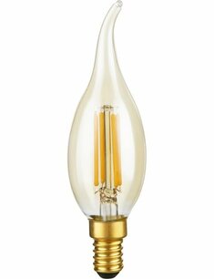 LED E14 Fila Tip Candle C35x120 230V 300Lm 4W 922 AC Gold Dim