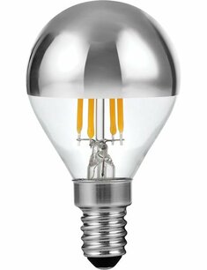 LED E14 Fila Ball Top Mirror G45x75 230V 260Lm 4W 925 AC Silver Dim LED E14 Fila Ball Top Mirror G45x75 230V 260Lm 4W 925 AC Silver Dim