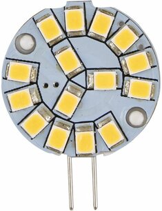 LED G4 Disc 24x8mm 12V 220Lm 1.8W 827 180° AC/DC Non-Dim LED G4 Disc 24x8mm 12V 220Lm 1.8W 827 180° AC/DC Non-Dim