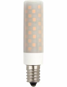 LED E14 Tube T18x80 230V 660Lm 6W 830 AC/DC Opal Dim
