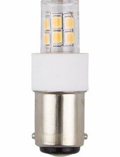 LED Ba15d Tube T17x47 230V 255Lm 2.1W 827 AC Clear Non-Dim