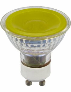 LED GU10 MR16 Glass 50x54 230V 5W 38° AC Yellow Dim