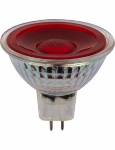 LED GU5.3 MR16 Glass 50x47.5 12V 5W 38° AC/DC Red Non-Dim