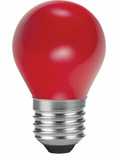 LED E27 Fila Ball G45x75 230V 1W AC Red Non-Dim