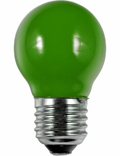 LED E27 Fila Ball G45x75 230V 1W AC Green Non-Dim