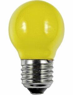 LED E27 Fila Ball G45x75 230V 1W AC Yellow Non-Dim