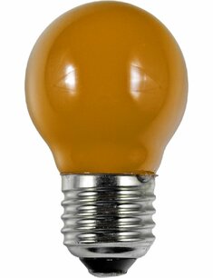 LED E27 Fila Ball G45x75 230V 1W AC Orange Non-Dim