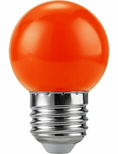 LED E27 Ball G45x68 230V 1W 320° AC Red Non-Dim