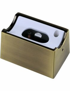 Lamp holder S14d metal housing brushed brass