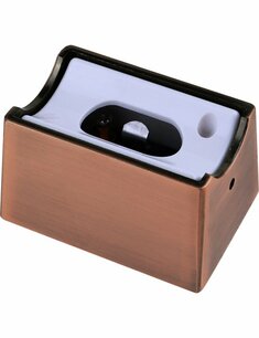 Lamp holder S14d metal housing red bronze