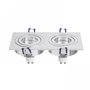 Inbouwspot Pasadena Duo Vierkant Aluminium GU10