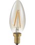 LED E14 Kaars Amber 2 Watt Dimbaar