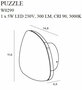Wandlamp Puzzle Small Zwart