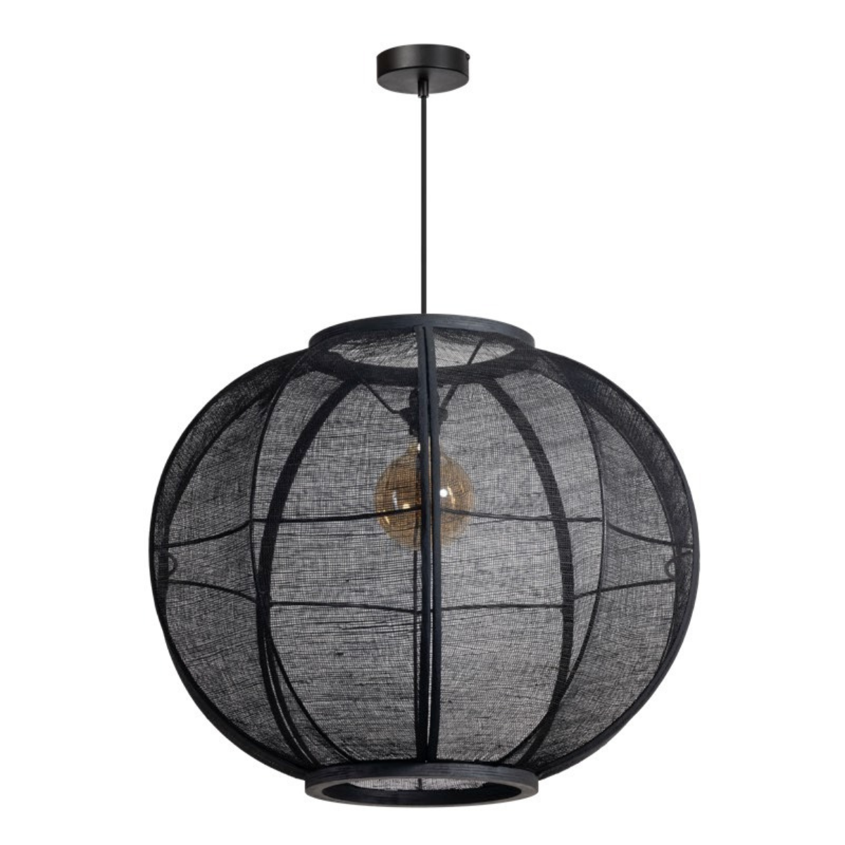 ETH Hanglamp Fabric Zwart L