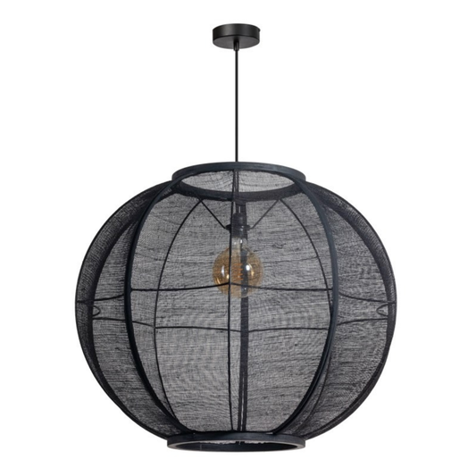 ETH Hanglamp Fabric Zwart XL