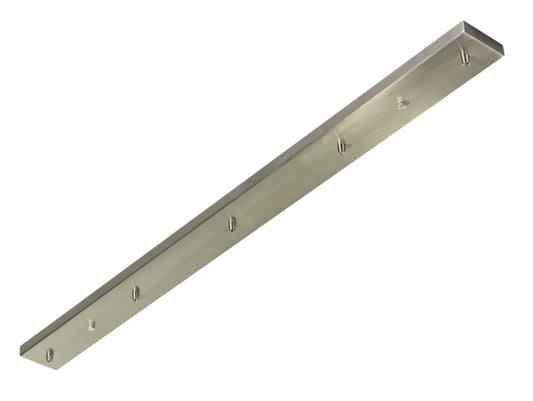 ETH Plafondpaat Nikkel met 5 gaten 120 x 9cm