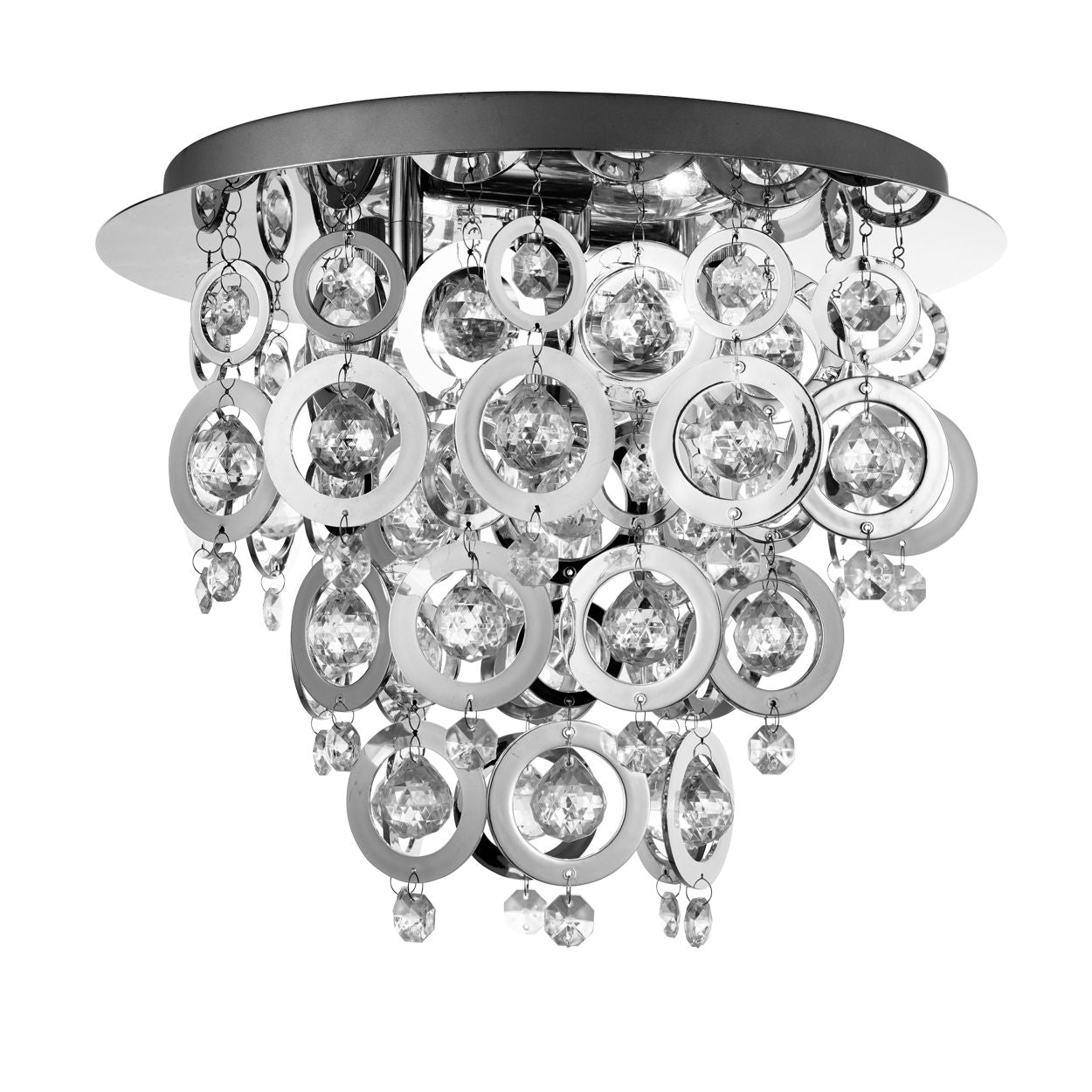 Searchlight Nova 3Lt Flush Chroom Metaal & Acryl