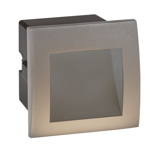 Searchlight Ankle Outdoor Wall Light - Grey Aluminium & Frosted Glass