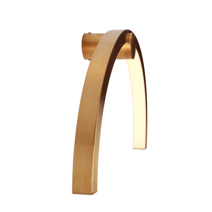 Maxlight W0336 Wandlamp Trio Arc Geborsteld Goud Ip44