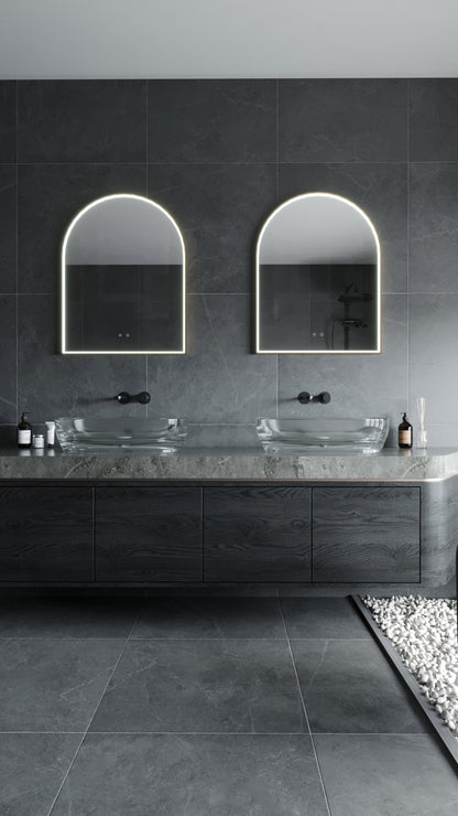 Maxlight W0386 Mirror Halve Cirkel 90X70Cm Goud Spiegel