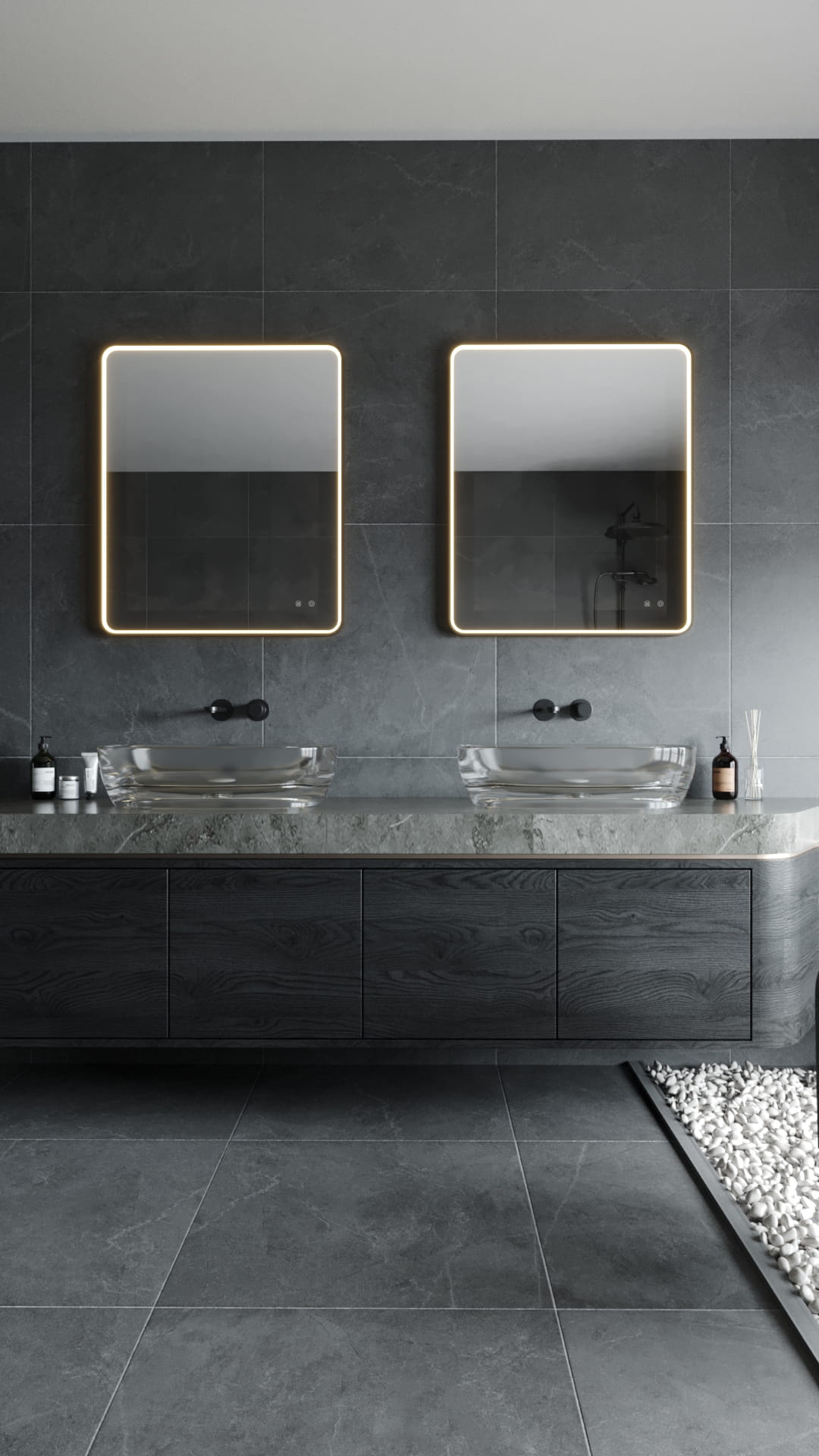 Maxlight W0384 Mirror Rechthoekig 76X91Cm Zwart Spiegel