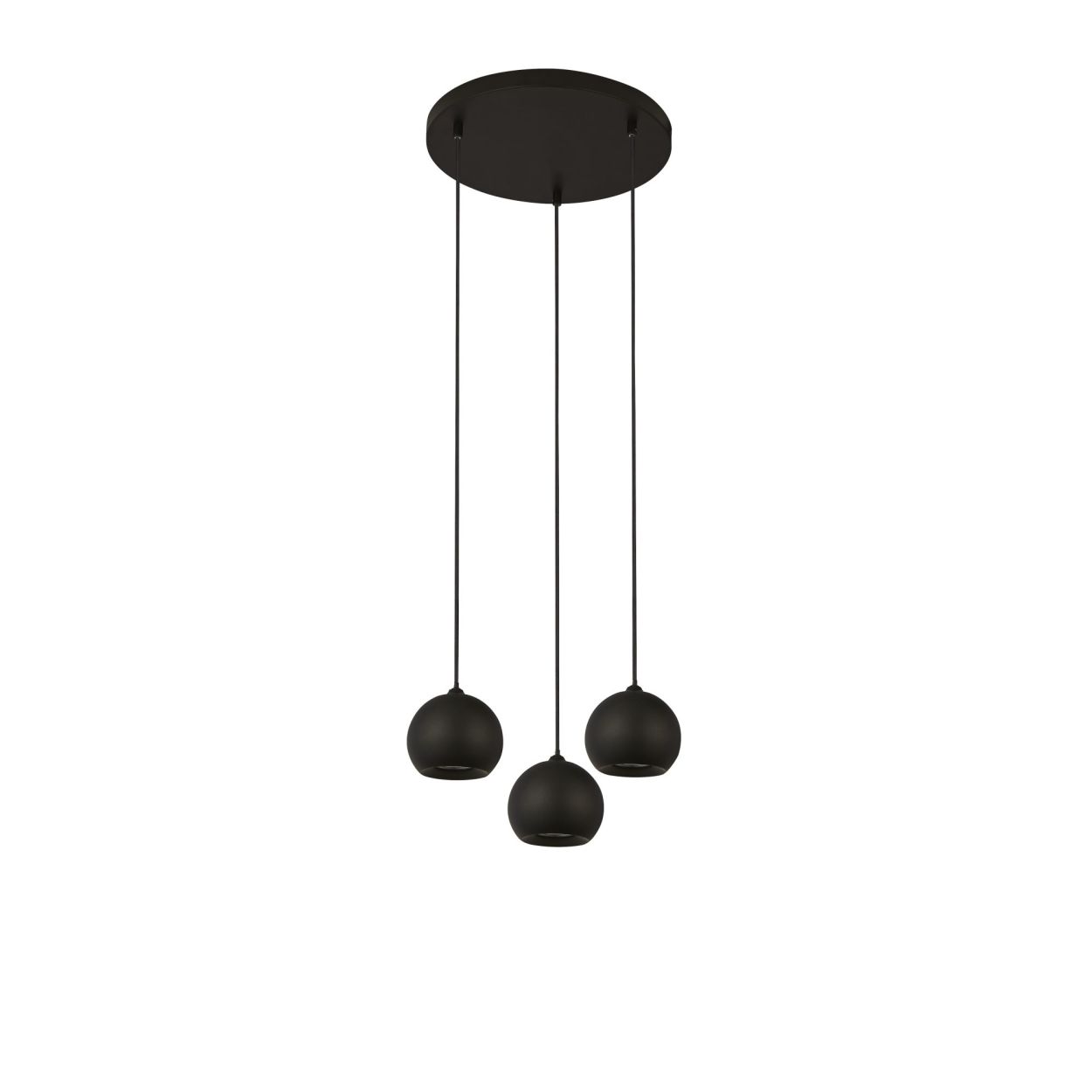 Searchlight Eindhoven 3Lt Hanglamp Sand Zwart Metaal