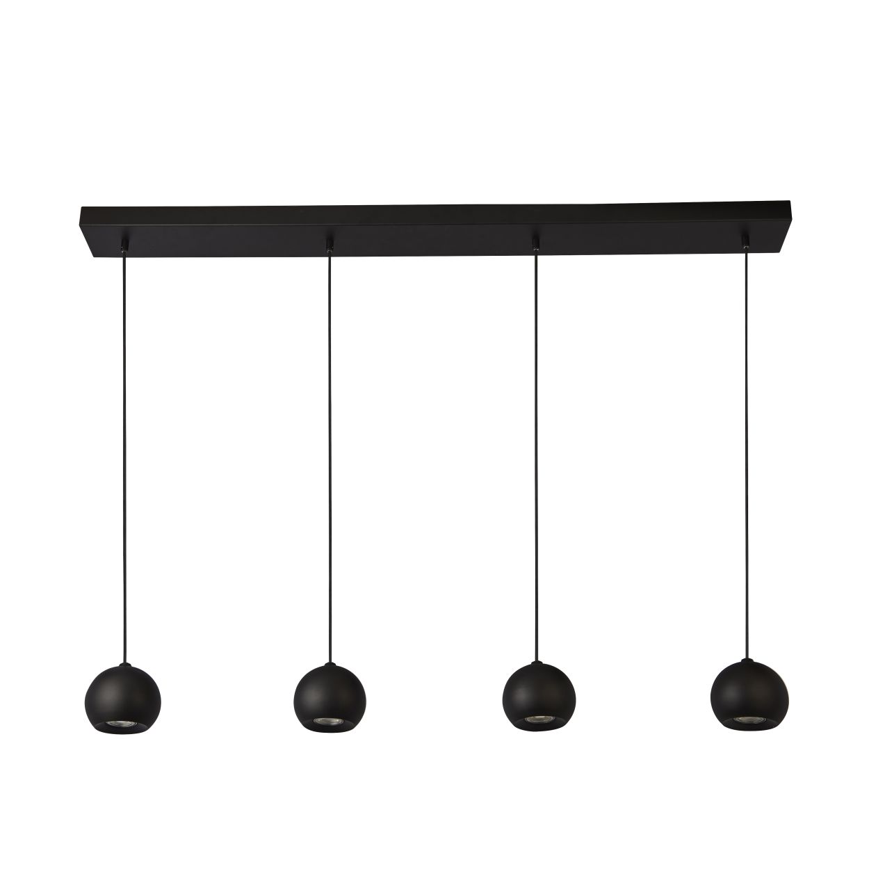 Searchlight Eindhoven 4Lt Bar Hanglamp Sand Zwart Metaal