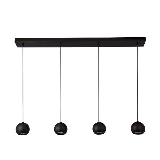Searchlight Eindhoven 4Lt Bar Hanglamp Sand Zwart Metaal