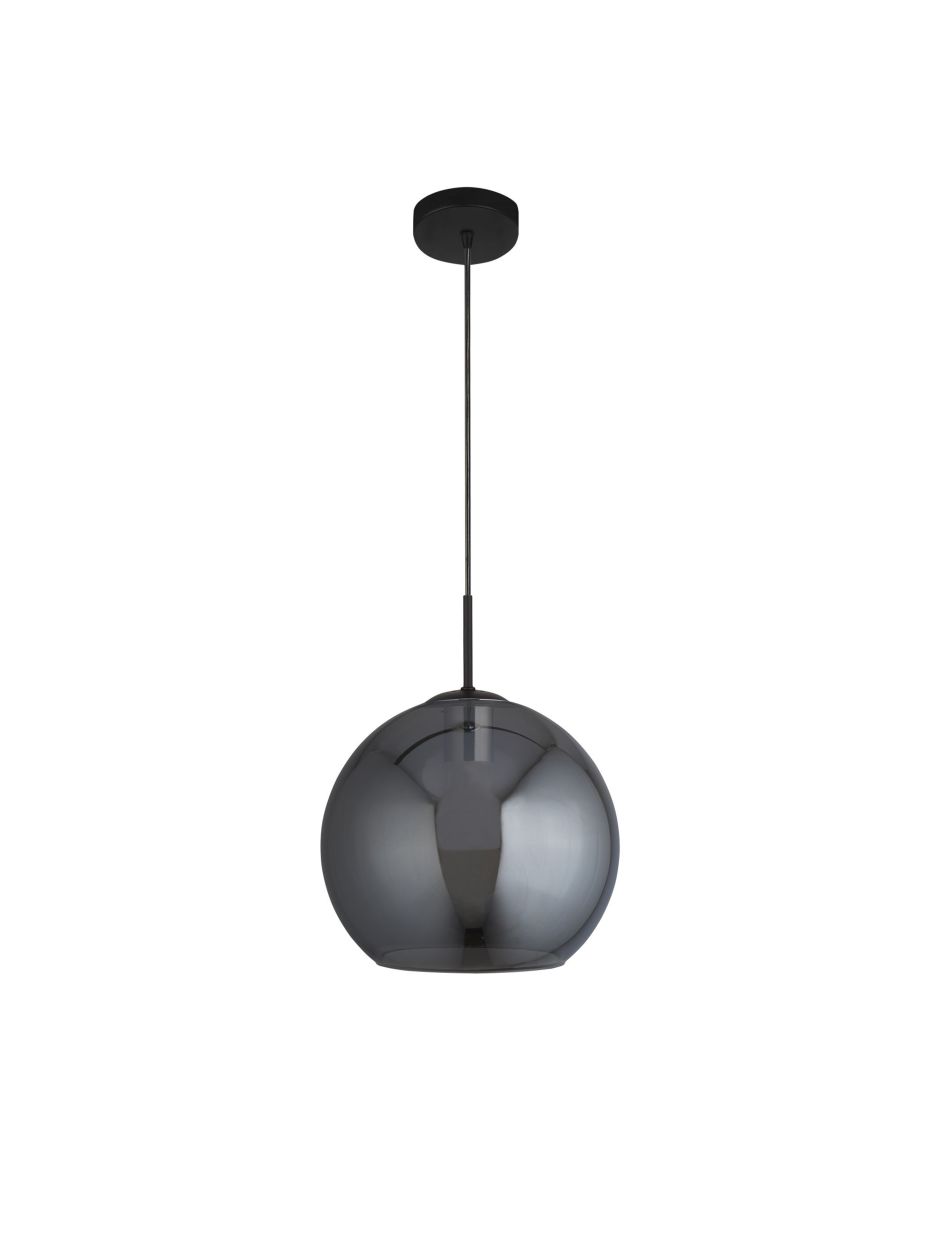 Searchlight Amsterdam Hanglamp Zwart Metaal & Smoked Glas