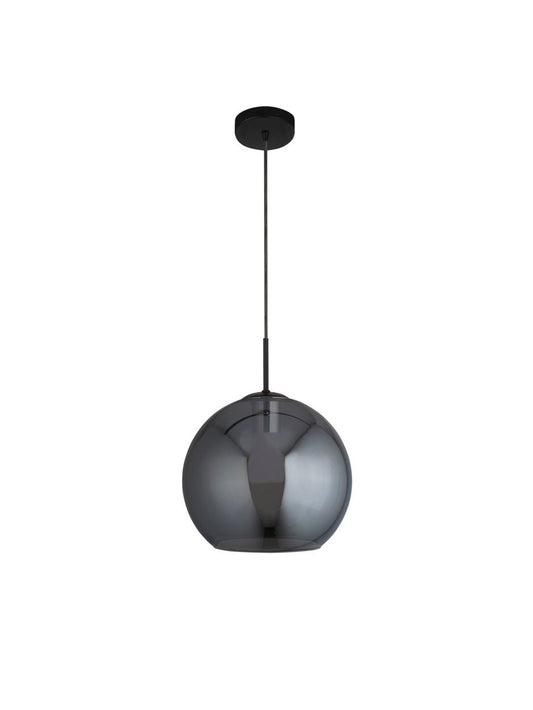 Searchlight Amsterdam Hanglamp Zwart Metaal & Smoked Glas