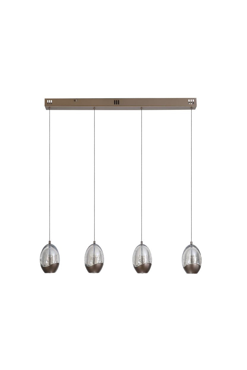 Searchlight Seeds 4Lt Hanglamp, Latte Metaal met Champagne Glas