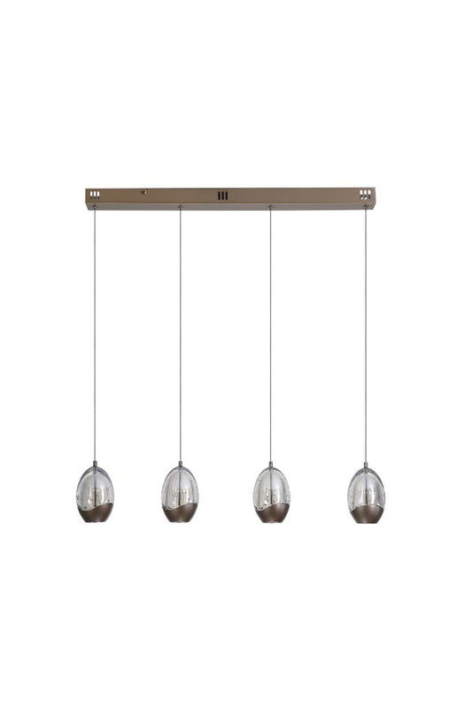 Searchlight Seeds 4Lt Hanglamp, Latte Metaal met Champagne Glas